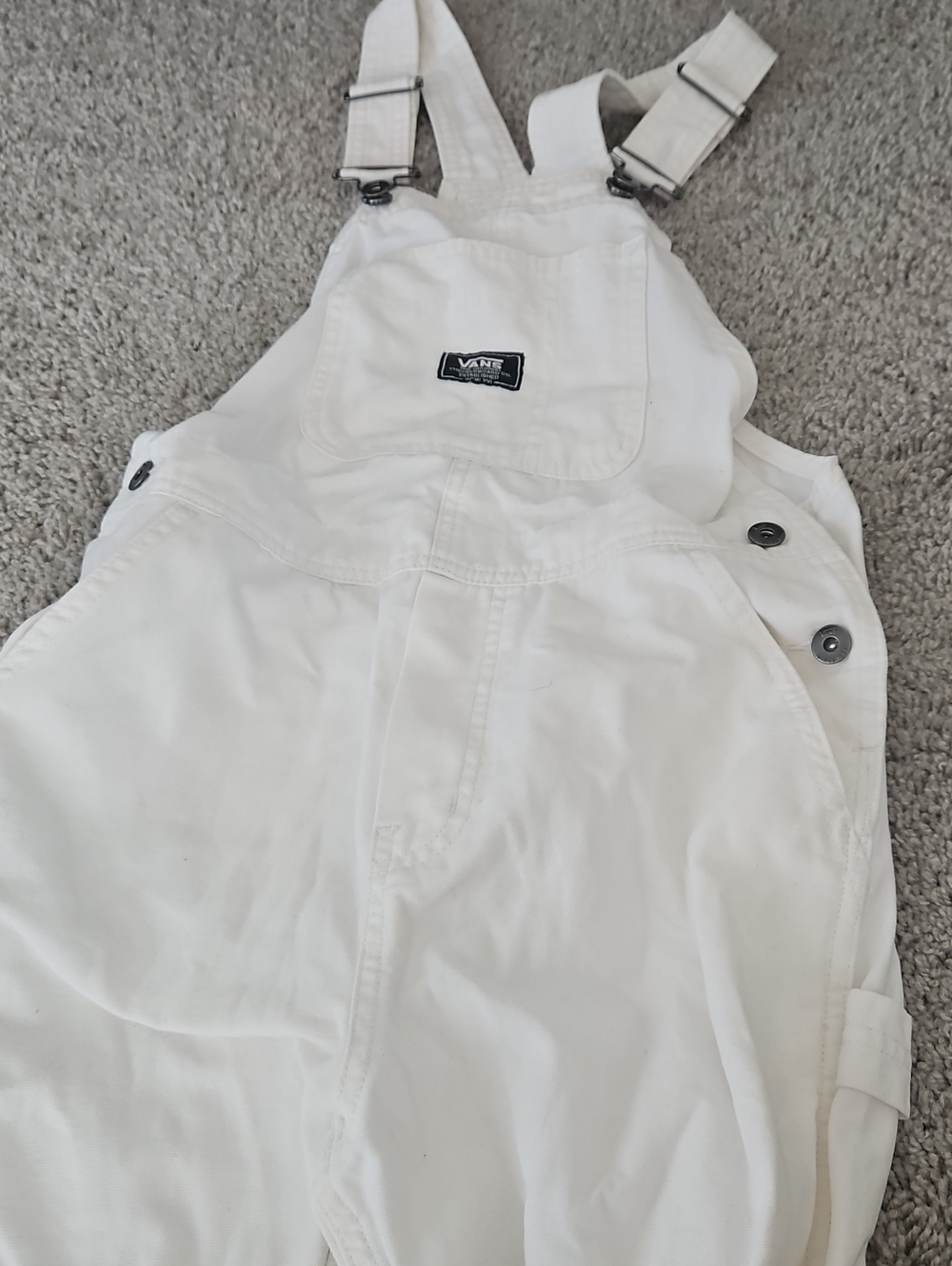 Vans White Cargo Overalls